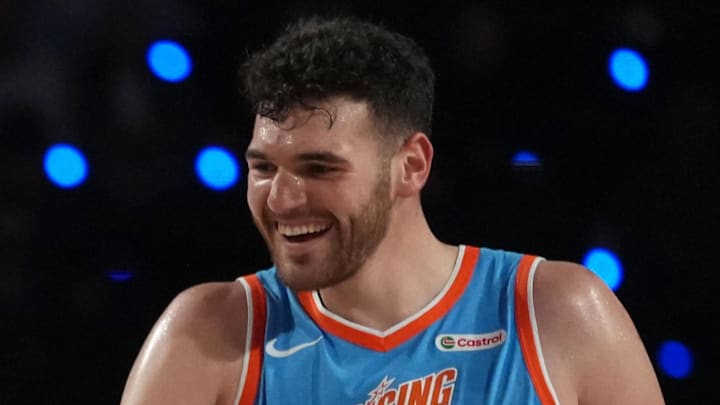 Donovan Clingan of the Portland Trail Blazers Donovan Clingan of the Portland Trail Blazers