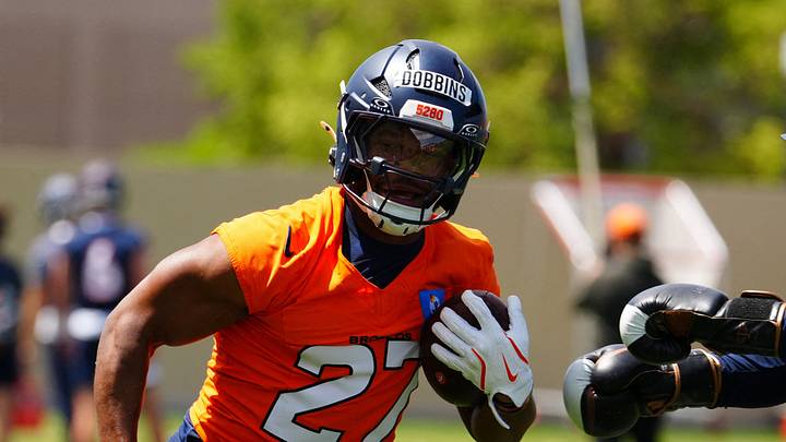 Denver Broncos running back J.K. Dobbins 