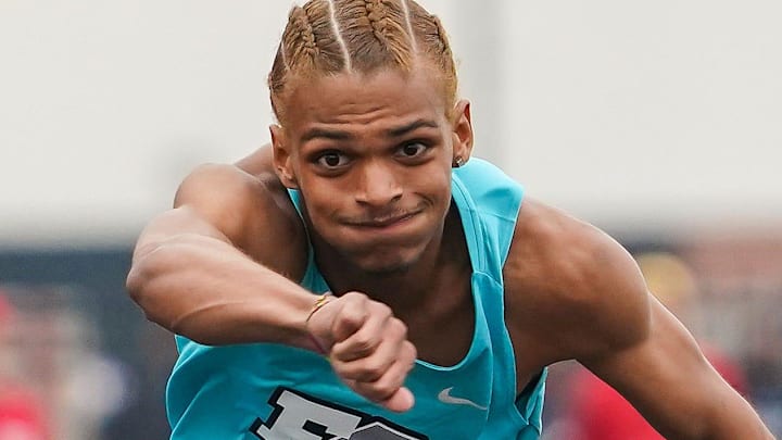 Franklin Central's Rylan Hainje competes in the 110 high hurdles on Friday, June 6, 2025, during the IHSAA 121st annual track and field state finals at North Central High School in Indianapolis. Hainje is one of the best nationally in 2026.
