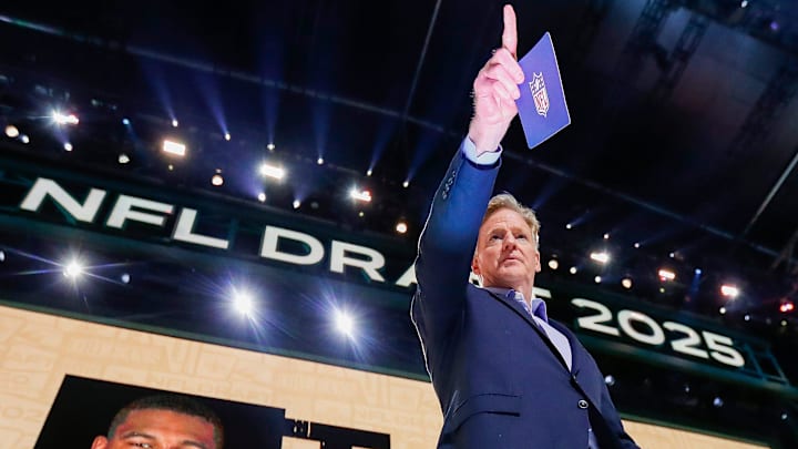 NFL Commissioner Roger Goodell points