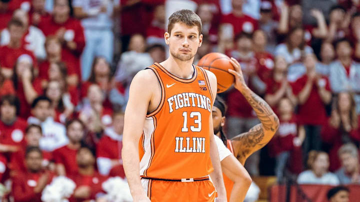 Illinois sophomore center Tomislav Ivisic (13), who has been diagnosed with mononucleosis, will miss his second game in a row when the Illini host Northwestern on Sunday at State Farm Center in Champaign, Illinois. Illinois sophomore center Tomislav Ivisic (13), who has been diagnosed with mononucleosis, will miss his second game in a row when the Illini host Northwestern on Sunday at State Farm Center in Champaign, Illinois.