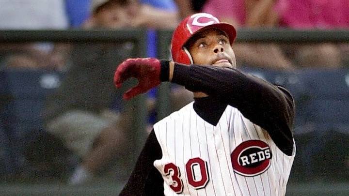 Ken Griffey Jr.'s Cincinnati Reds jersey is on sale. Ken Griffey Jr.'s Cincinnati Reds jersey is on sale.