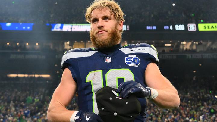 Seattle Seahawks wide receiver Cooper Kupp leaves the field after defeating the Los Angeles Rams.