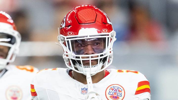 Kansas City Chiefs running back Elijah Mitchell against the Arizona Cardinals during a 2025 preseason NFL game
