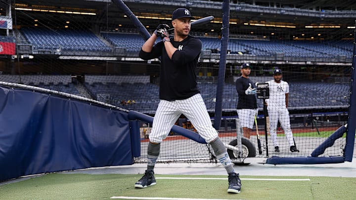Giancarlo Stanton sigue entrenando con los Yankees