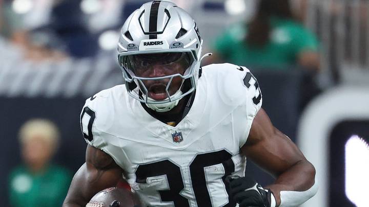 Las Vegas Raiders running back Mike Washington Jr. Las Vegas Raiders running back Mike Washington Jr.