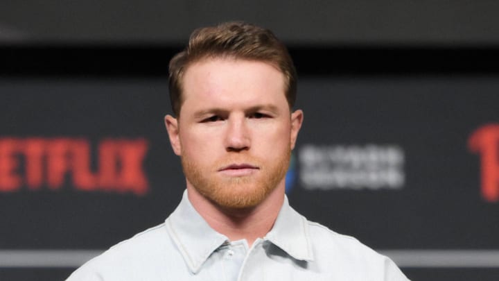 CANELO ALVAREZ during a June 26, 2025 press conference.