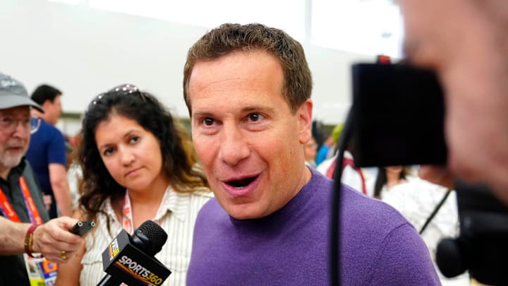 Suns and Mercury owner Mat Ishbia speaks to the press during the grand opening of the Mercury’s new practice facility on Thursday, July 18, 2024.