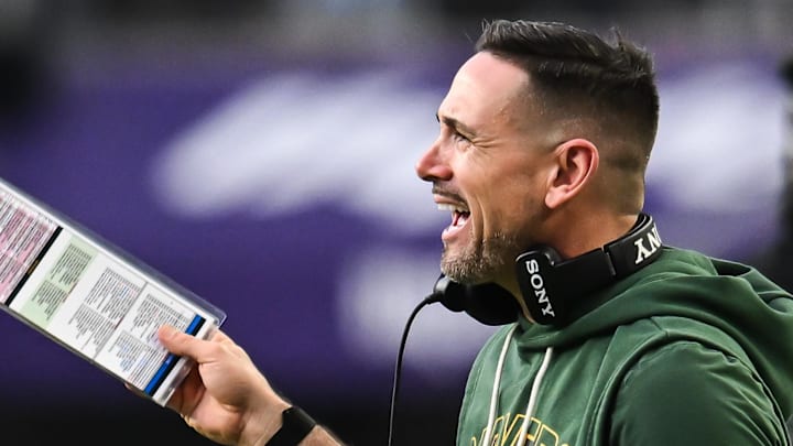Green Bay Packers coach Matt Lafleur reacts to a play against the Minnesota Vikings.