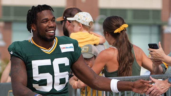 Green Bay Packers linebacker Edgerrin Cooper dominated at training camp on Monday. Green Bay Packers linebacker Edgerrin Cooper dominated at training camp on Monday.