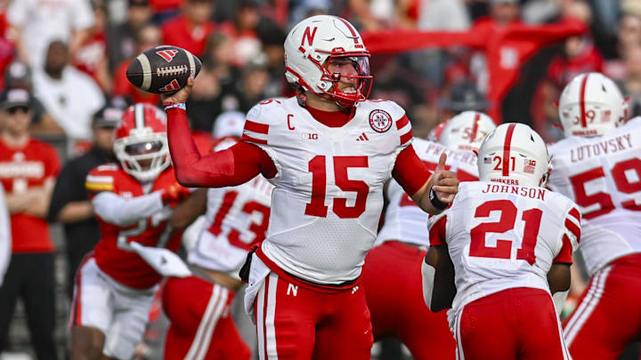 Nebraska Cornhuskers quarterback Dylan Raiola. Nebraska Cornhuskers quarterback Dylan Raiola.