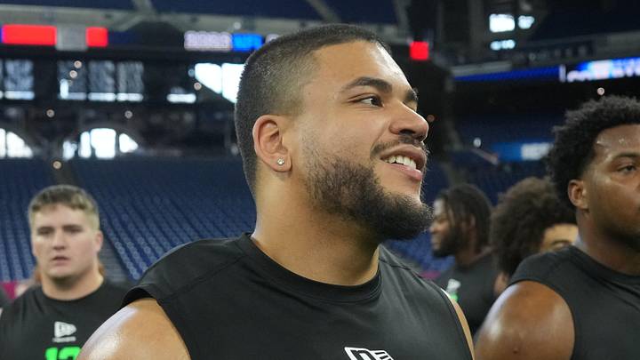 Kansas offensive lineman Enrique Cruz (OL17)