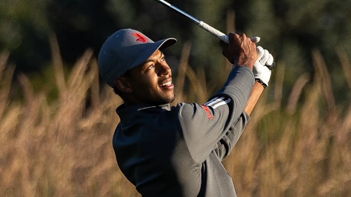 Nebraska's Rudy Sautron finished in a tie for first to help the Huskers claim their first men's golf tournament title since 2012. 