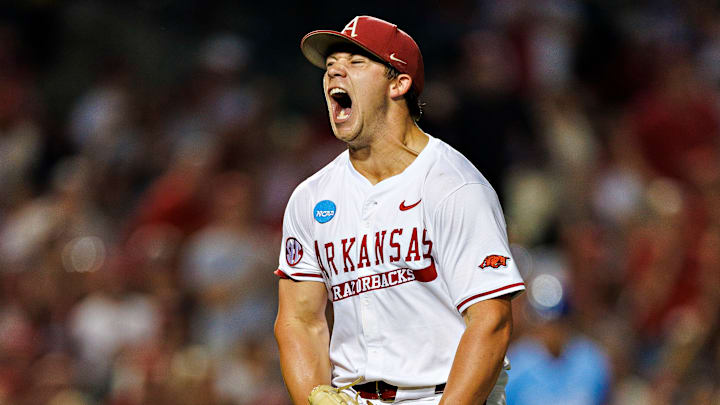 NCAA Baseball Arkansas baseball player Gage Wood