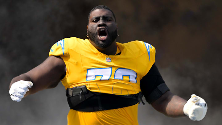 Los Angeles Chargers guard Mekhi Becton