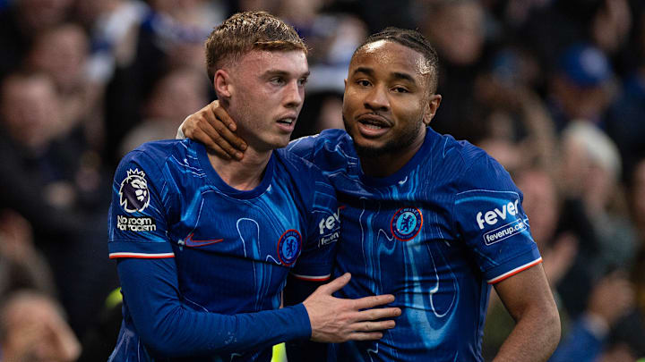 Christopher Nkunku (right) could partner Cole Palmer (left) in the middle of Chelsea's attack against Southampton.