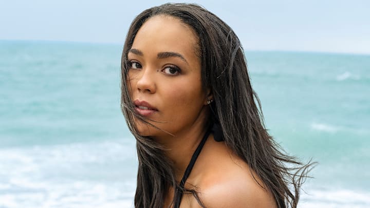 Napheesa Collier was photographed by Katherine Goguen at South Seas Resort on Captiva Island, Fla. Swimsuit by MIKOH.