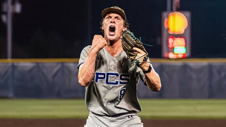 Bankston Walters shows emotion on the mound for PCS. Bankston Walters shows emotion on the mound for PCS.
