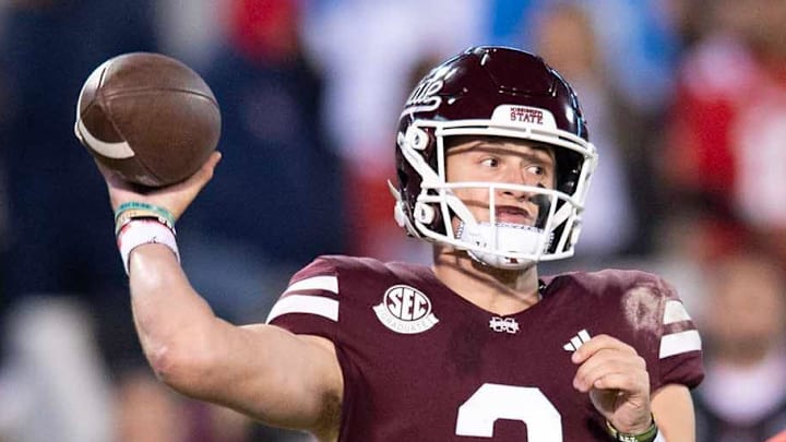 Mississippi State QB Will Rogers (2) passes against Ole Miss during the second half of the Egg Bowl
