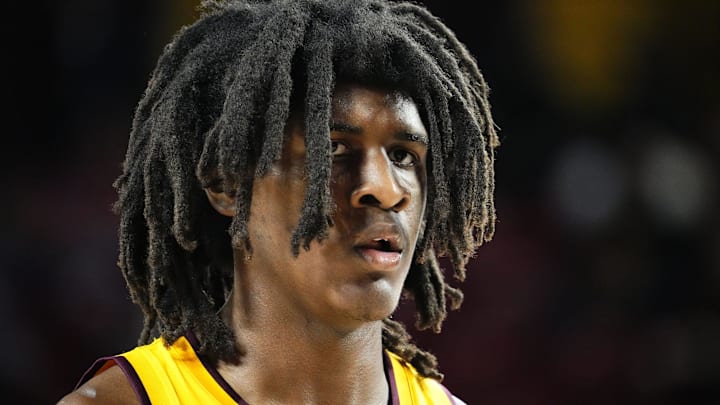 Arizona State Sun Devils forward Jayden Quaintance (21) during action against the San Diego Toreros at Desert Financial Arena on Dec. 3, 2024.