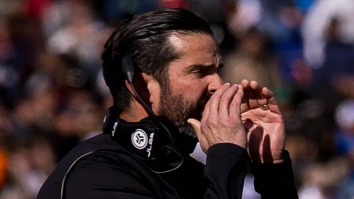 Manny Diaz, head football coach at Duke, shouts during the Tony the Tiger Sun Bowl against Arizona State at Sun Bowl Stadium in El Paso, Texas, on Wednesday, Dec. 31, 2025. Manny Diaz, head football coach at Duke, shouts during the Tony the Tiger Sun Bowl against Arizona State at Sun Bowl Stadium in El Paso, Texas, on Wednesday, Dec. 31, 2025.