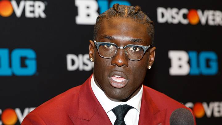 Jul 28, 2026; Chicago, IL, USA; USC student-athlete Jide Abasiri speaks during Media Days at Hilton Chicago. Mandatory Credit: Kamil Krzaczynski-Imagn Images Jul 28, 2026; Chicago, IL, USA; USC student-athlete Jide Abasiri speaks during Media Days at Hilton Chicago. Mandatory Credit: Kamil Krzaczynski-Imagn Images