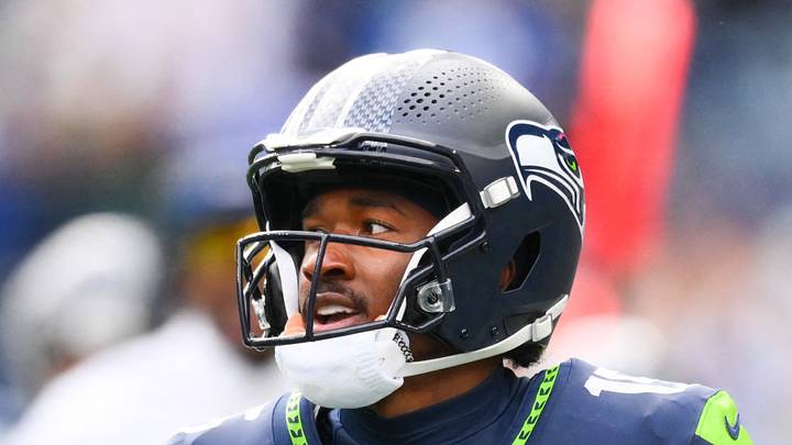 Seattle Seahawks wide receiver Tory Horton makes a 95-yard punt return