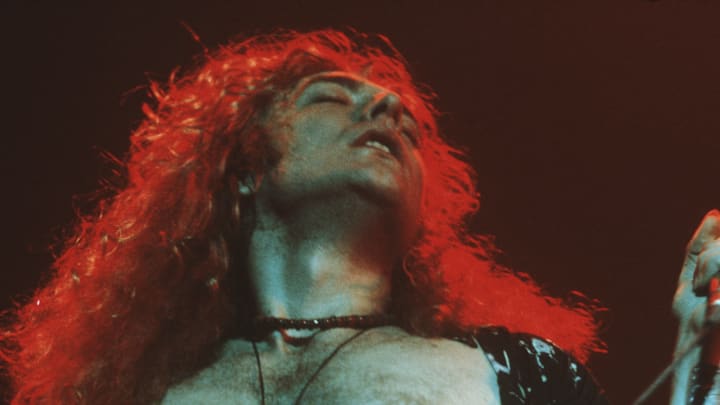 Robert Plant of Led Zeppelin in concert