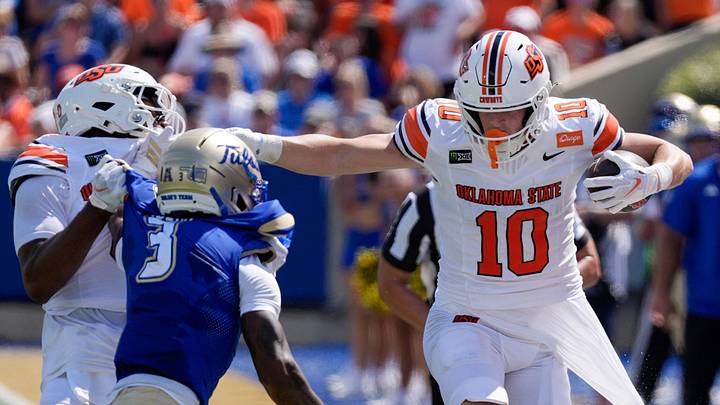 Oklahoma State Cowboys wide receiver Wyatt Young. Oklahoma State Cowboys wide receiver Wyatt Young.