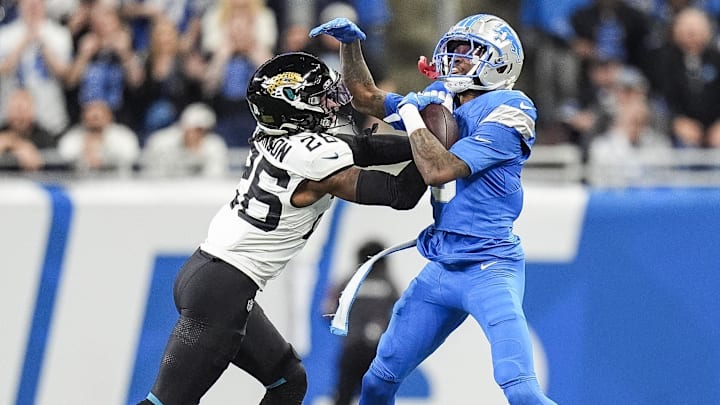 Detroit Lions wide receiver Jameson Williams (9).