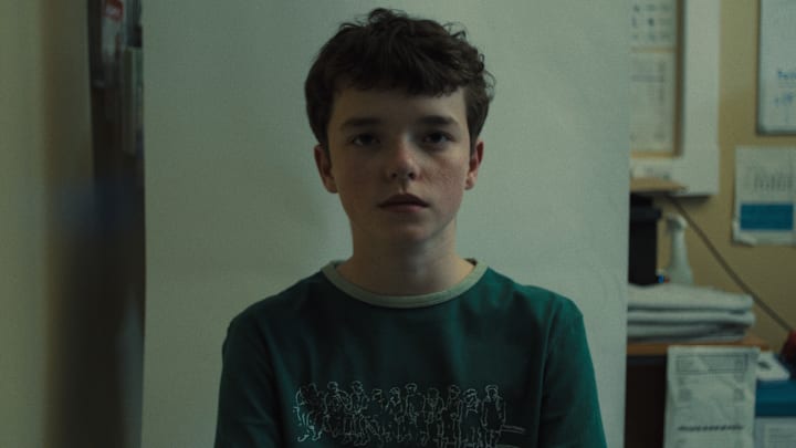 Adolescence. Owen Cooper as Jamie Miller in Adolescence. Cr. Courtesy of Netflix © 2024
