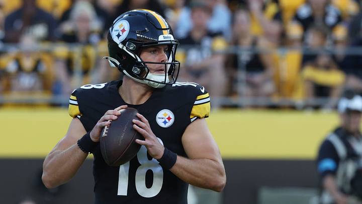 Aug 21, 2026; Pittsburgh, Pennsylvania, USA; Pittsburgh Steelers quarterback Will Howard (18) looks to pass against the New York Jets during the first quarter at Acrisure Stadium. Mandatory Credit: Charles LeClaire-Imagn Images Aug 21, 2026; Pittsburgh, Pennsylvania, USA; Pittsburgh Steelers quarterback Will Howard (18) looks to pass against the New York Jets during the first quarter at Acrisure Stadium. Mandatory Credit: Charles LeClaire-Imagn Images