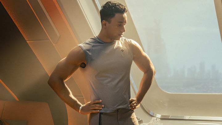 Sandro Rosta as Caleb Mir in Star Trek: Starfleet Academy, episode 2, season 1, streaming on Paramount+, 2025. Photo Credit: Brooke Palmer/Paramount+.