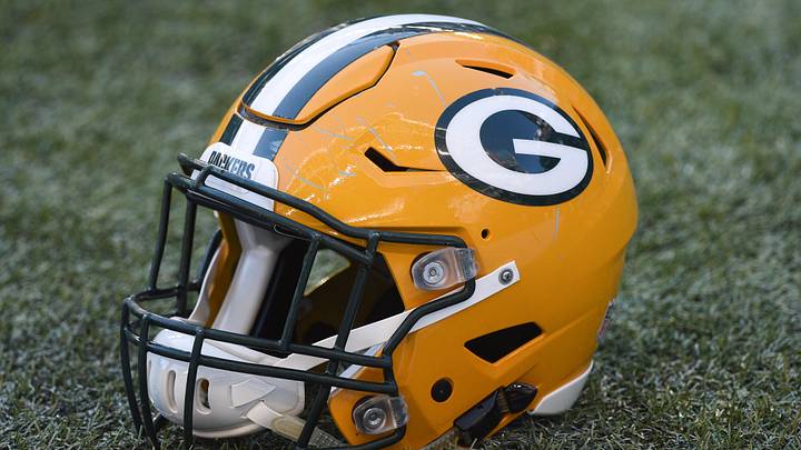Green Bay Packers helmet; Kyle Terada-USA TODAY Sports