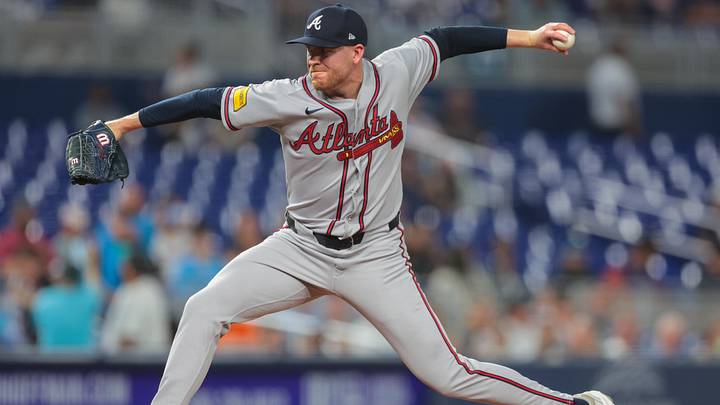 May 18, 2026; Miami, Florida, USA; Atlanta Braves pitcher Aaron Bummer (49) delivers a pitch against the Miami Marlins during the fifth inning at loanDepot Park. Mandatory Credit: Sam Navarro-Imagn Images May 18, 2026; Miami, Florida, USA; Atlanta Braves pitcher Aaron Bummer (49) delivers a pitch against the Miami Marlins during the fifth inning at loanDepot Park. Mandatory Credit: Sam Navarro-Imagn Images