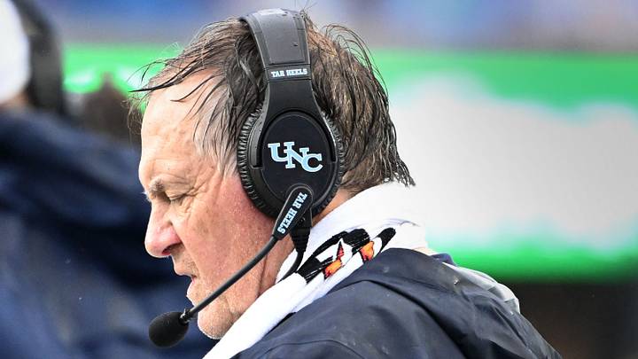 Oct 3, 2026; Chapel Hill, North Carolina, USA; North Carolina Tar Heels head coach Bill Belichick on the sidelines in the second half at Kenan Stadium. Mandatory Credit: Bob Donnan-Imagn Images Oct 3, 2026; Chapel Hill, North Carolina, USA; North Carolina Tar Heels head coach Bill Belichick on the sidelines in the second half at Kenan Stadium. Mandatory Credit: Bob Donnan-Imagn Images