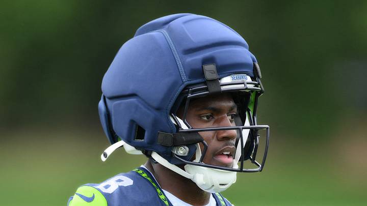 Seattle Seahawks running back Jadarian Price during the first training camp at Virginia Mason Athletic Center. Seattle Seahawks running back Jadarian Price during the first training camp at Virginia Mason Athletic Center.