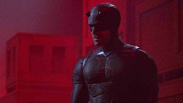 Matt Murdock/Daredevil (Charlie Cox) on the set of Marvel Television's DAREDEVIL: BORN AGAIN, exclusively on Disney+. Photo by Jojo Whilden. © 2025 MARVEL.