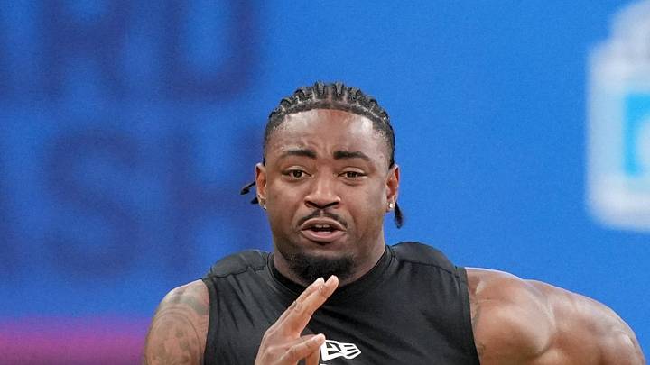 Former Arkansas running back Mike Washington Jr. during the NFL Scouting Combine.