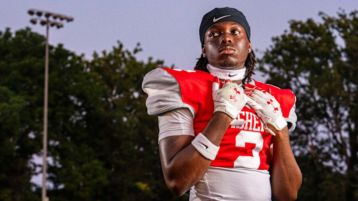 Wisconsin Badgers commit Carsen Eloms poses for a photo Wednesday, July 23, 2025, at Brebeuf Jesuit Preparatory School in Indianapolis. Wisconsin Badgers commit Carsen Eloms poses for a photo Wednesday, July 23, 2025, at Brebeuf Jesuit Preparatory School in Indianapolis.