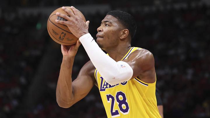 Apr 24, 2026; Houston, Texas, USA; Los Angeles Lakers forward Rui Hachimura (28) shoots the ball during the second half against the Houston Rockets during game three of the first round of the 2026 NBA Playoffs at Toyota Center. Mandatory Credit: Troy Taormina-Imagn Images Apr 24, 2026; Houston, Texas, USA; Los Angeles Lakers forward Rui Hachimura (28) shoots the ball during the second half against the Houston Rockets during game three of the first round of the 2026 NBA Playoffs at Toyota Center. Mandatory Credit: Troy Taormina-Imagn Images
