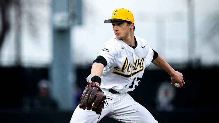 Iowa pitcher Cade Obermueller Iowa pitcher Cade Obermueller