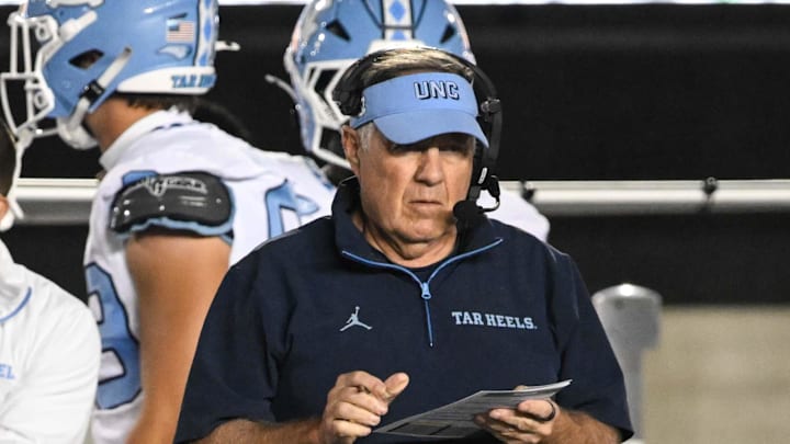 Oct 17, 2025; Berkeley, California, USA; North Carolina Tar Heels head coach Bill Belichick stands on the sidelines against the California Golden Bears in the first quarter at California Memorial Stadium. Mandatory Credit: Eakin Howard-Imagn Images Oct 17, 2025; Berkeley, California, USA; North Carolina Tar Heels head coach Bill Belichick stands on the sidelines against the California Golden Bears in the first quarter at California Memorial Stadium. Mandatory Credit: Eakin Howard-Imagn Images