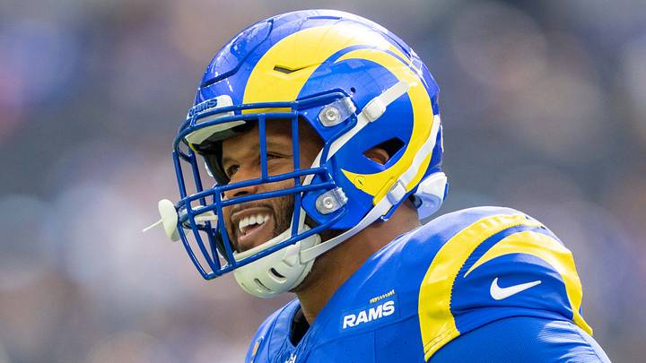 Los Angeles Rams defensive tackle Aaron Donald. Los Angeles Rams defensive tackle Aaron Donald.