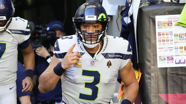 Seattle Seahawks quarterback Russell Wilson takes the field for pregame warmups against the Arizona Cardinals. Seattle Seahawks quarterback Russell Wilson takes the field for pregame warmups against the Arizona Cardinals.