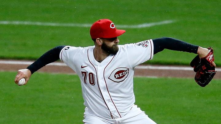 Cincinnati Reds relief pitcher Tejay Antone (70) throws a pitch 