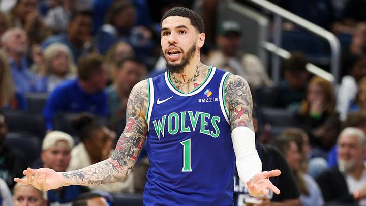 Oct 23, 2026; Orlando, Florida, USA; Minnesota Timberwolves guard LaMelo Ball (1) reacts after a call against the Orlando Magic in the fourth quarter at Kia Center. Mandatory Credit: Nathan Ray Seebeck-Imagn Images