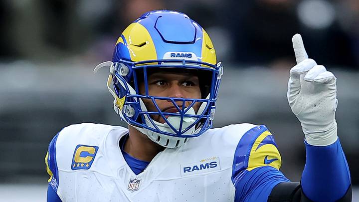 Los Angeles Rams defensive tackle Aaron Donald. Los Angeles Rams defensive tackle Aaron Donald.