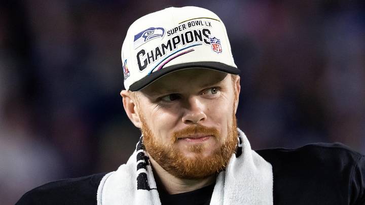 Feb 8, 2026; Santa Clara, CA, USA; Seattle Seahawks quarterback Sam Darnold (14) celebrates with the Vince Lombardi Trophy after defeating the New England Patriots during Super Bowl LX at Levi's Stadium. Mandatory Credit: Mark J. Rebilas-Imagn Images Feb 8, 2026; Santa Clara, CA, USA; Seattle Seahawks quarterback Sam Darnold (14) celebrates with the Vince Lombardi Trophy after defeating the New England Patriots during Super Bowl LX at Levi's Stadium. Mandatory Credit: Mark J. Rebilas-Imagn Images