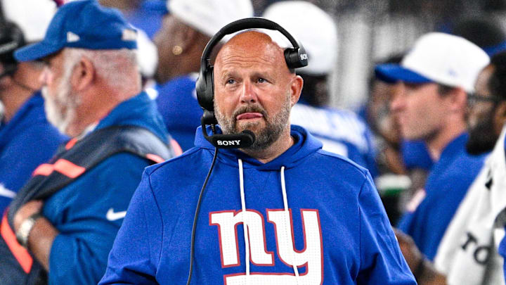 New York Giants head coach Brian Daboll on the Gians sideline.
